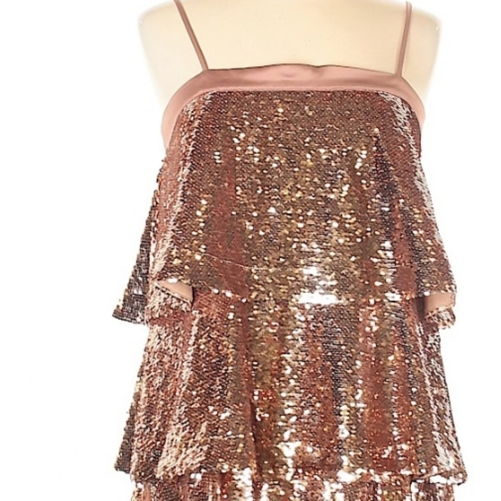 Rose Gold Sequin Cocktail party dress
